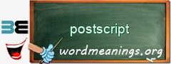 WordMeaning blackboard for postscript